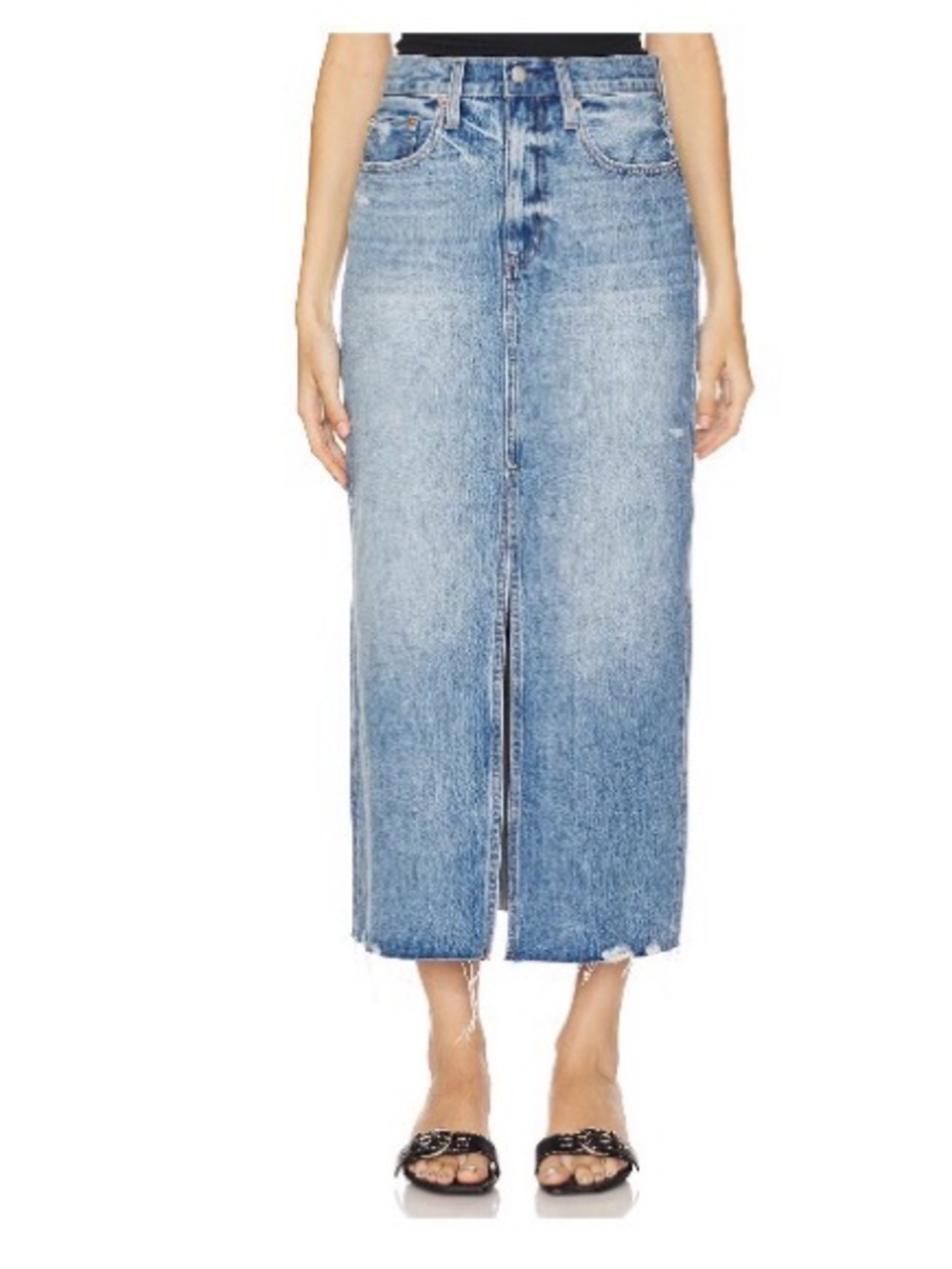 Pistola Alice Denim Midi Skirt